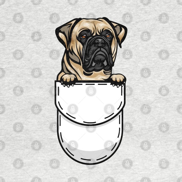 Funny Bullmastiff Pocket Dog by Pet My Dog